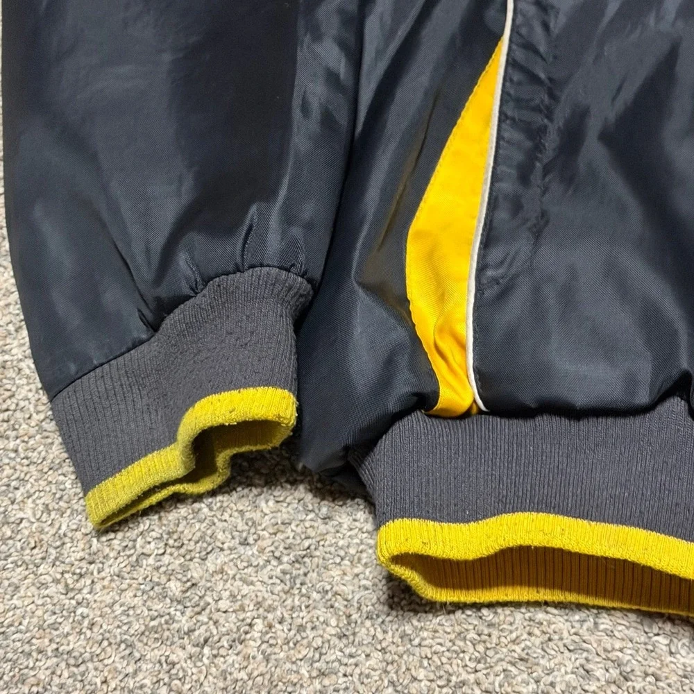 Vintage NFL Pittsburgh Steelers Hooded Puffer Jacket Fleece Lined Men's M